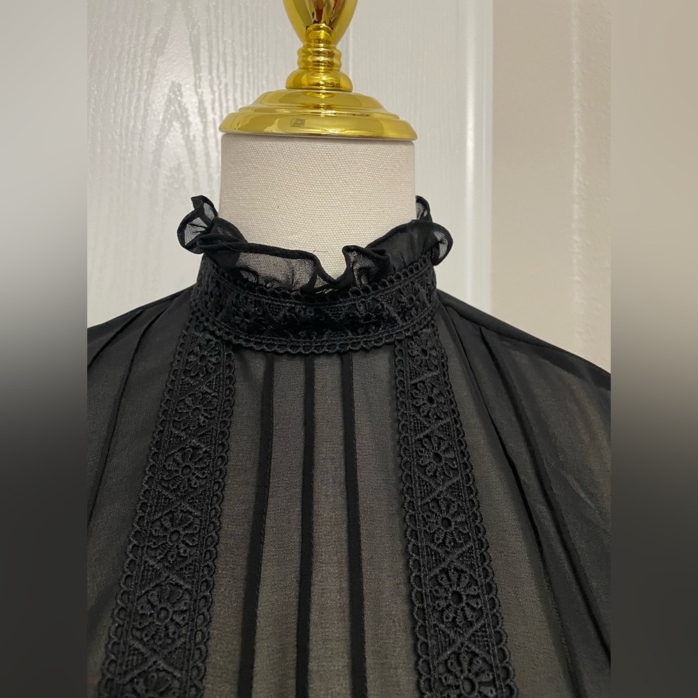 New York & Company Black Blouse Top-NWOT